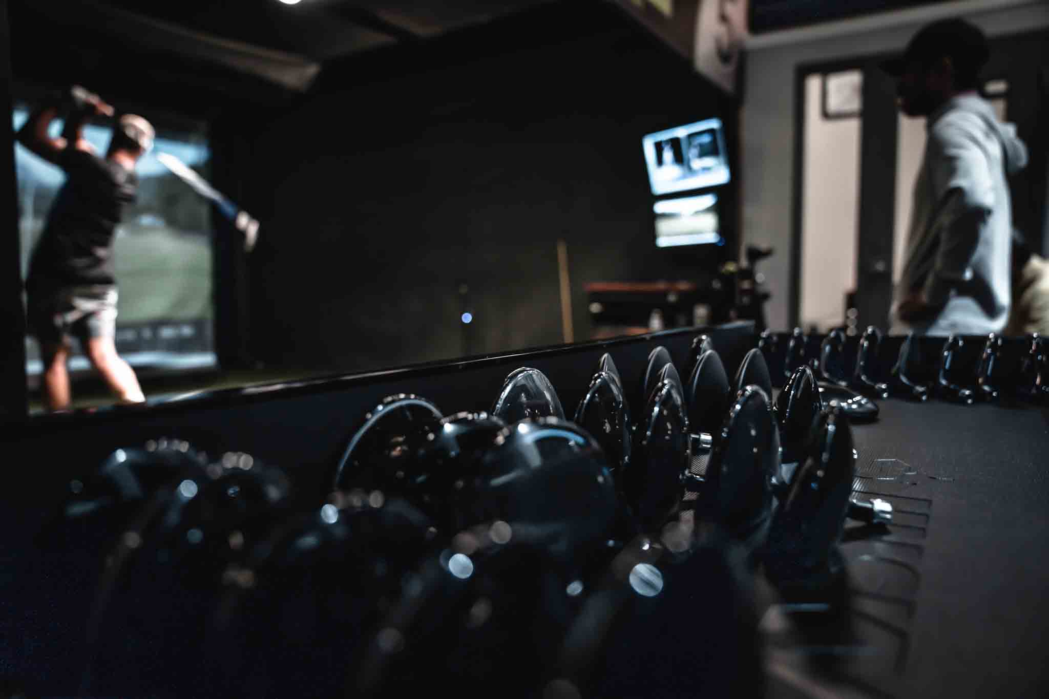 Tee Box's elite golf fitness gym.